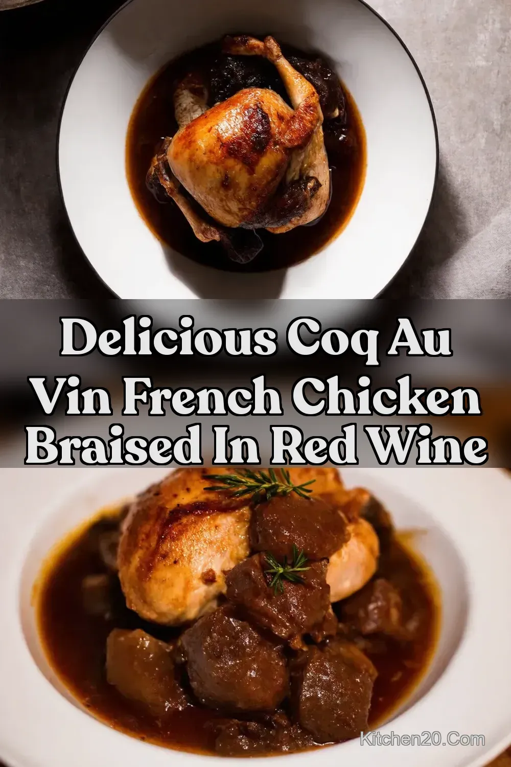 Coq au Vin Classic French Chicken Braised in Red Wine -…