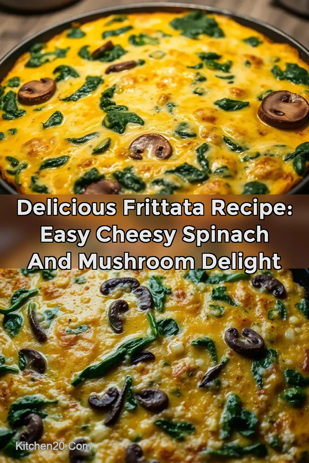 Hearty Cheesy Spinach and Mushroom Frittata Recipe: A&hellip;