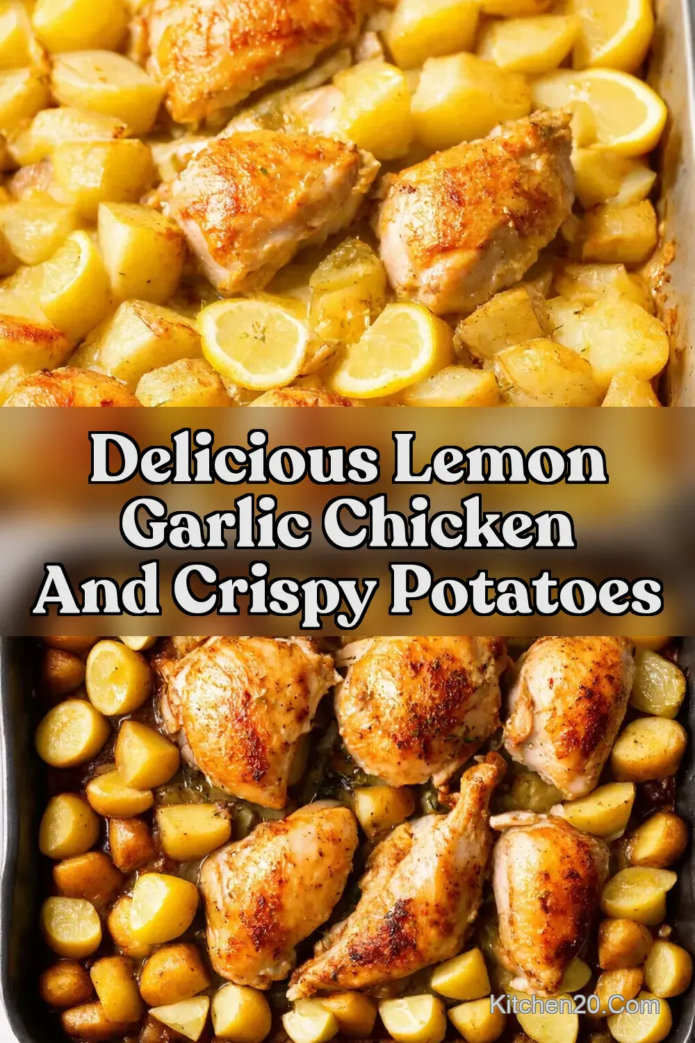 Lemon Garlic Chicken Potato Traybake Easy One Pan -…