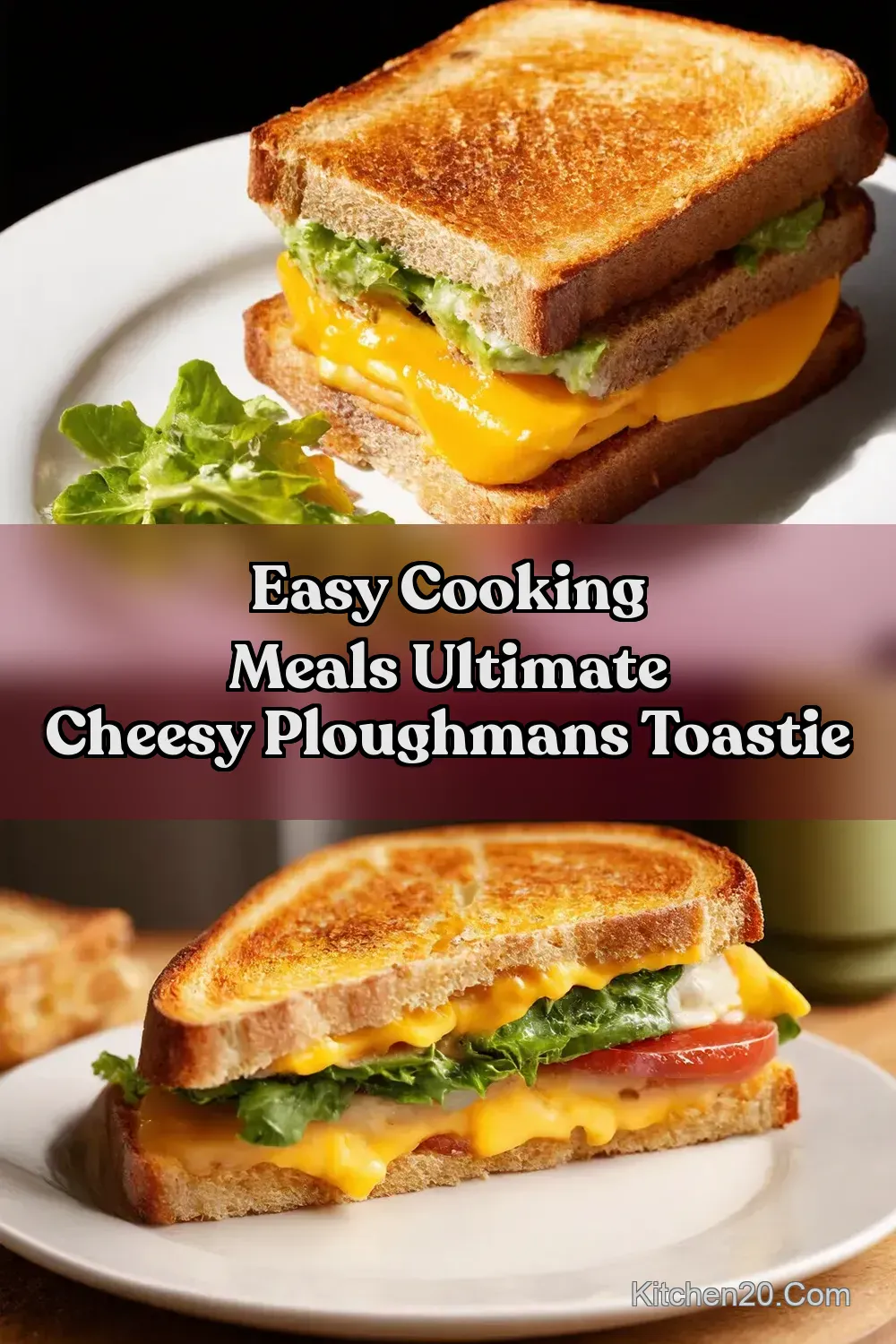 Cheesy Ploughmans Toastie Easy Lunch Recipes for Home -…