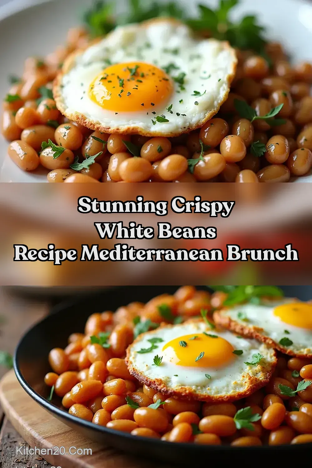 Recipe Crispy White Beans with Eggs My Mediterranean Brunch