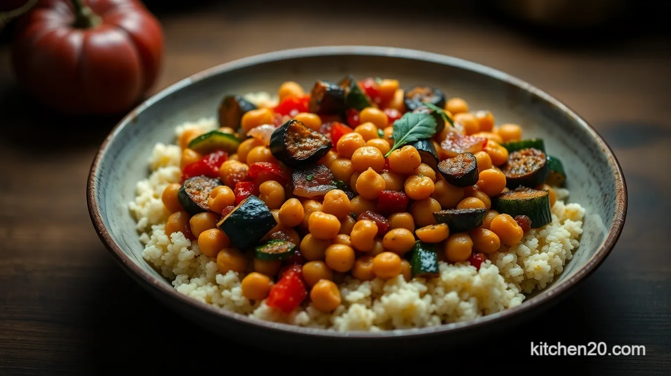 Chickpea Ratatouille and Couscous: A Cozy Vegan Dish