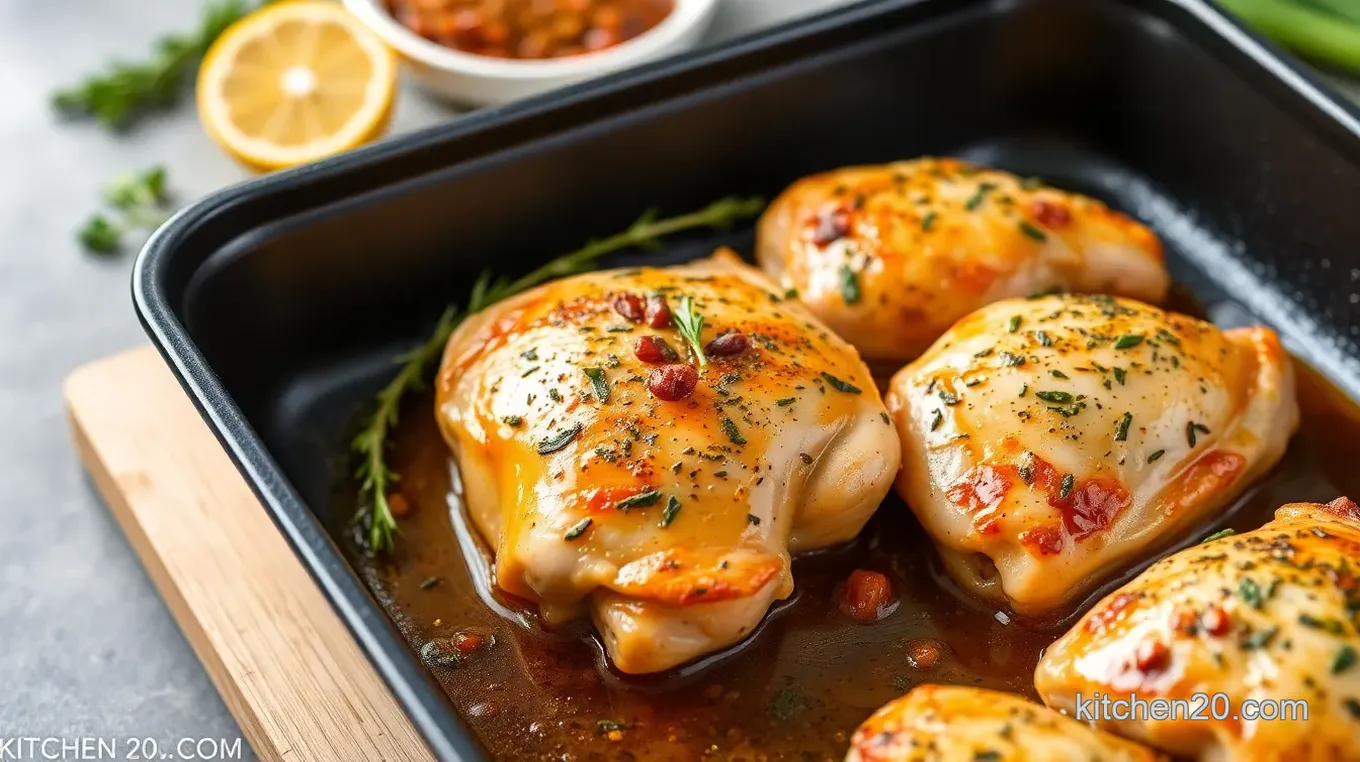 NutriChef 3-Piece Nonstick Kitchen Oven Baking Pans - Premium: Easy One-Pan Herb Roasted Chicken Delight!