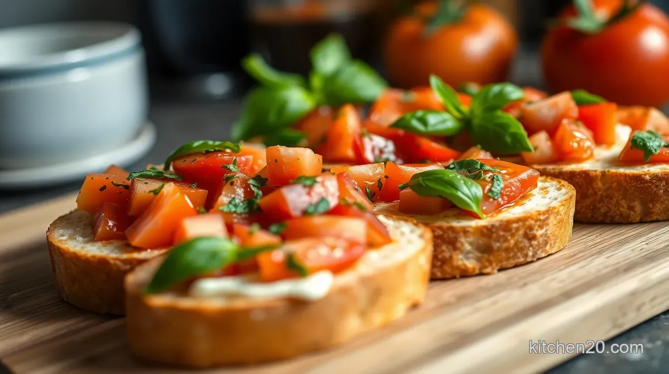 Easy Rustic Tomato Basil Bruschetta: My Family' s Favourite Appetizer Rustic Tomato Basil Bruschetta