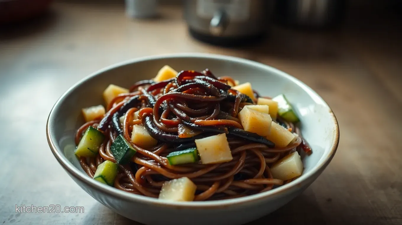 Delicious Jjajangmyeon: My Favourite Korean Black Bean Noodles Savoury Jjajangmyeon: Korean Black Bean Noodles