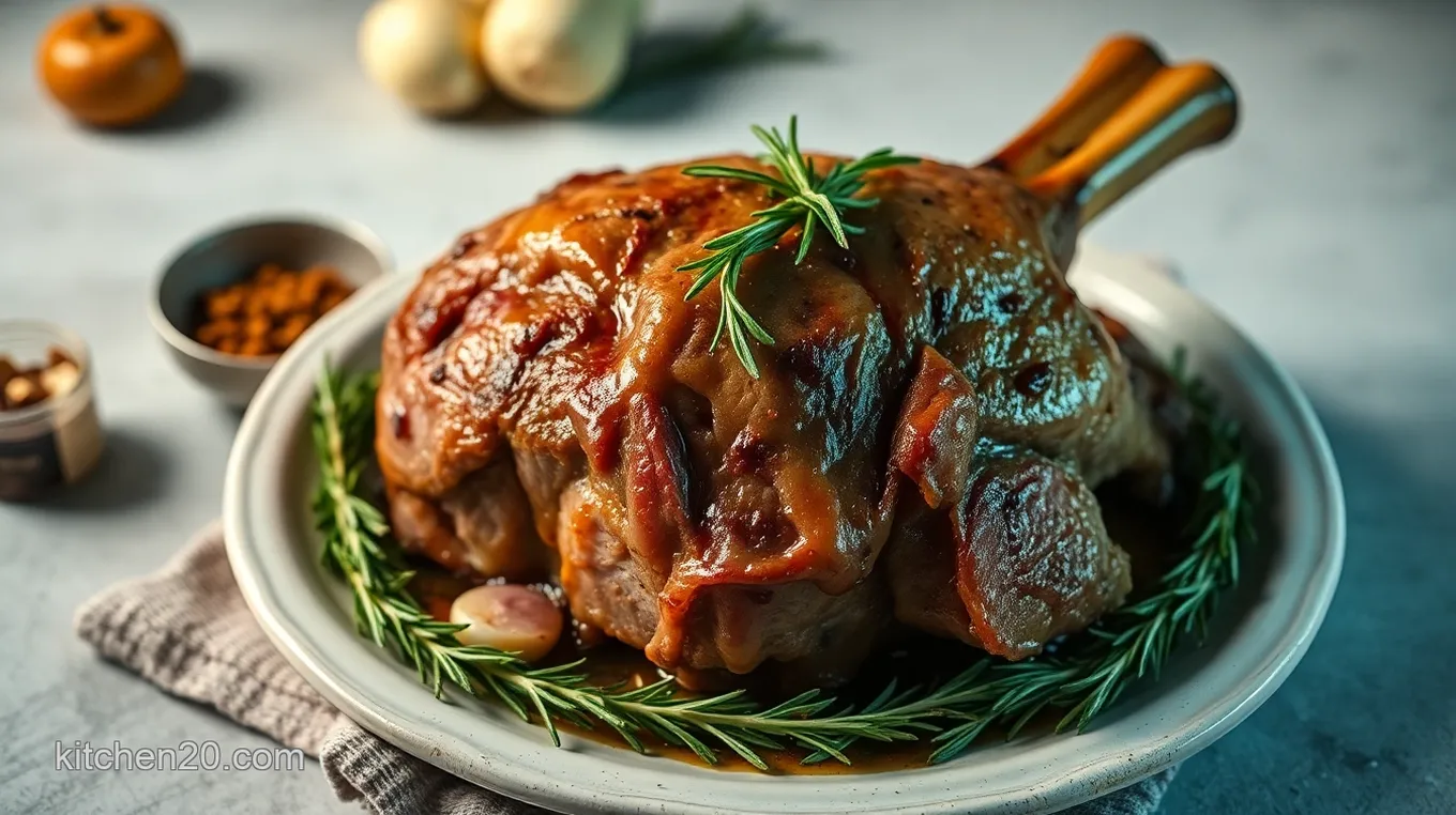 Simple Roast Lamb with Garlic and Rosemary