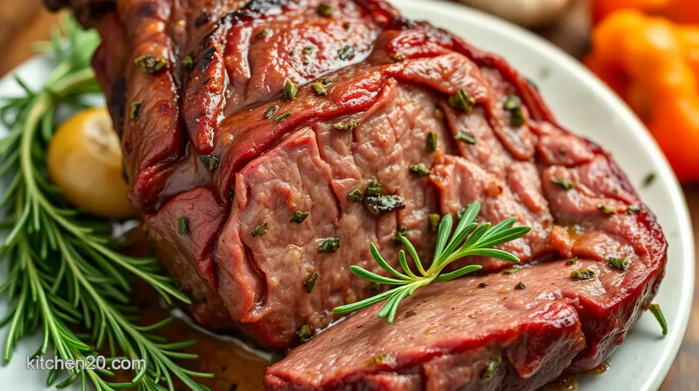 Smoked Beef Heart with Garlic and Herbs