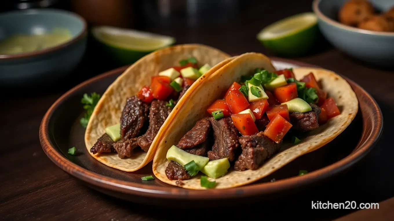 Spicy Steak Tacos with Fresh Salsa & Avocado Crema: A Taco Tuesday Favorite Spicy Steak Tacos with Fresh Salsa & Avocado Crema