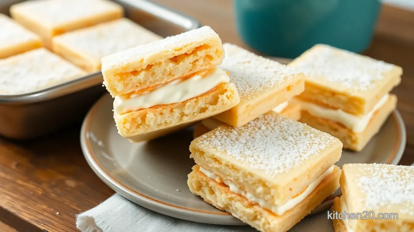 Square Langue de Chat Sandwich Cookies