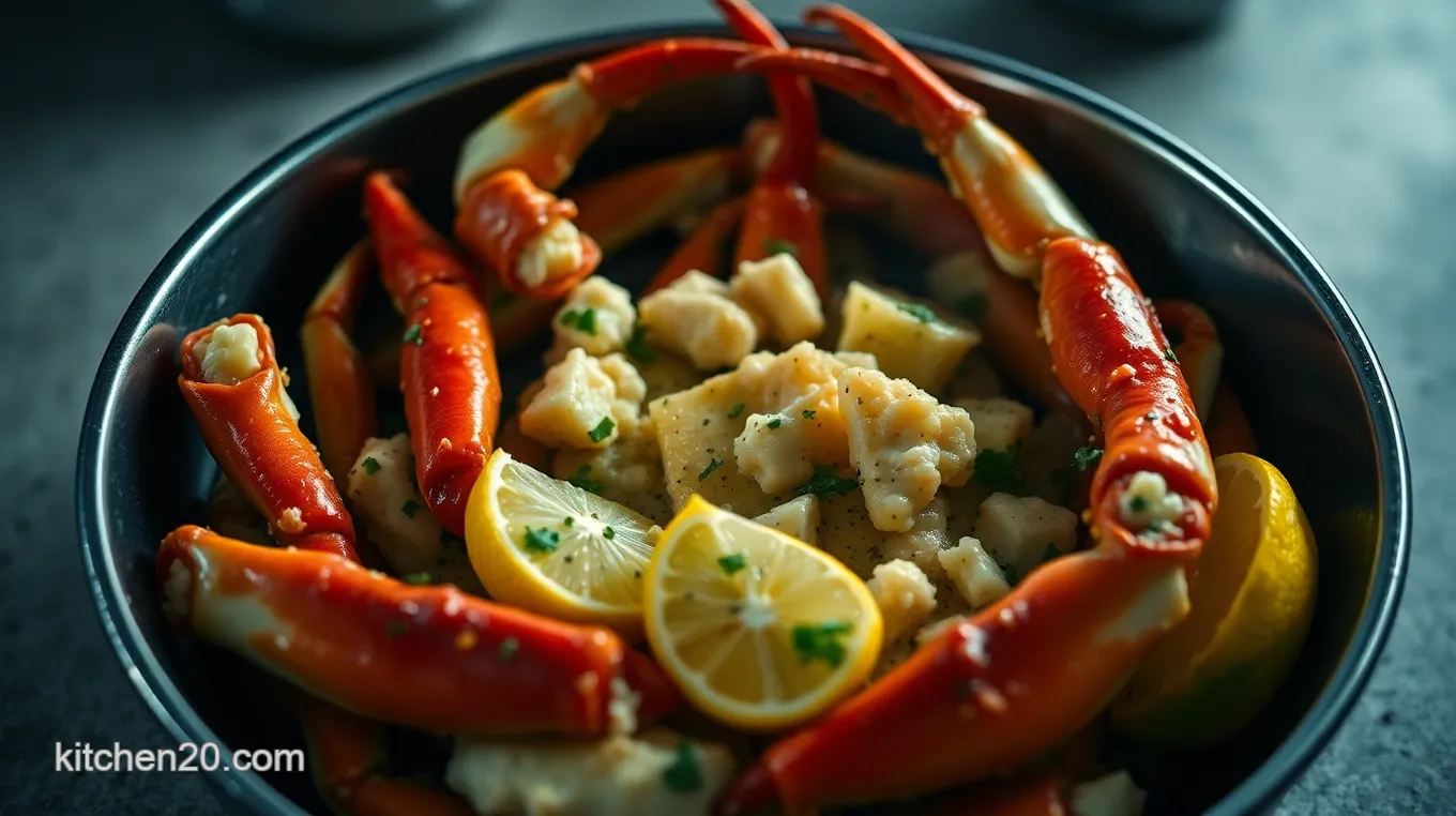 Steamed Dungeness Crab Legs with Garlic Herb Butter: An Easy Delight Steamed Dungeness Crab Legs with Garlic Herb Butter
