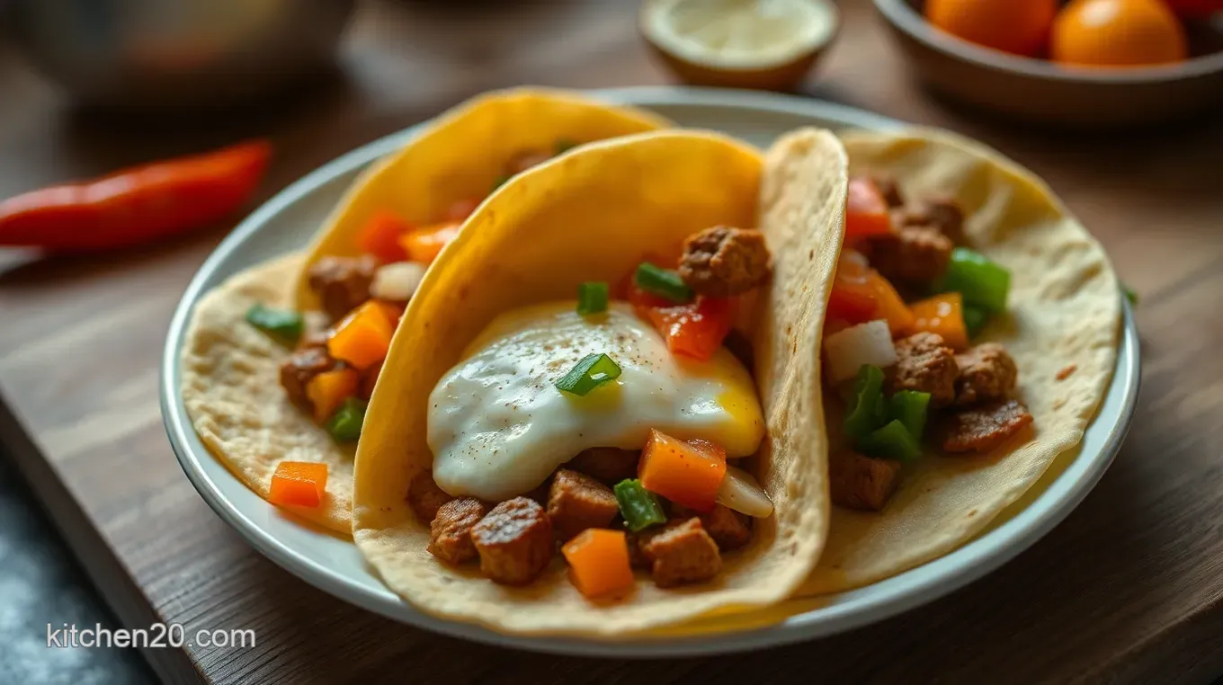 My Easy & Flavorful Breakfast Tacos Recipe: A Morning Delight! Sunrise Breakfast Tacos: A Flavorful Kickstart to Your Day!