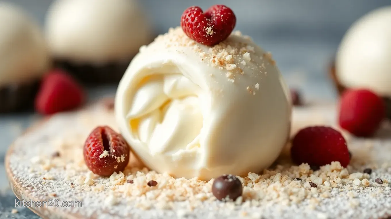 Cream-Filled White Chocolate Spheres