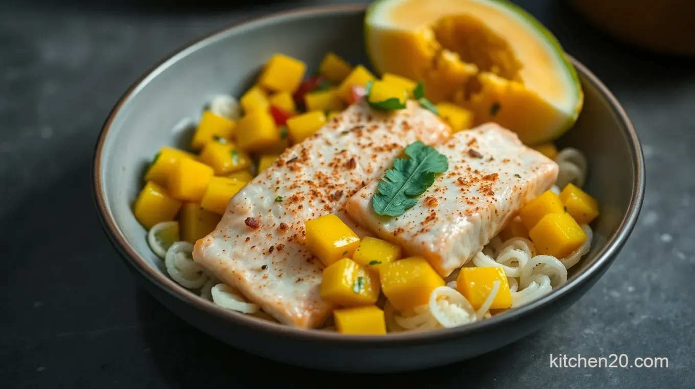 Easy Zesty Salmon with Mango Salsa: A Tropical Delight for Dinner Zesty Salmon with Fresh Mango Salsa: A Tropical Delight