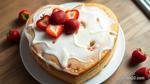 Bake Heart-Shaped Cake with Strawberries