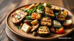 Griddled Aubergine Halloumi Salad Delight