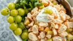 Mixing Chicken Salad with Greek Yogurt