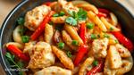 Quick Chicken with Peppers & Onions Delight