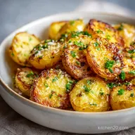 Crispy 4 Ingredient Air Fryer Greek Lemon Potatoes: 30 Min