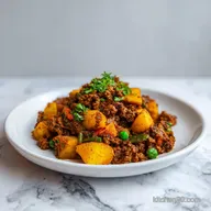 Aloo Keema Ground Meat with Potatoes in 50 Minutes