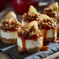 Apple Crisp Mini Cheesecakes Easy Fall Cheesecake Bites
