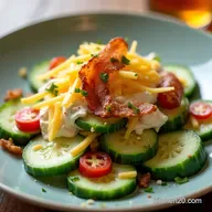 Creamy Cucumber Salad with Bacon Cheese Recipe Perfect Side Dish
