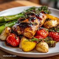 Balsamic Glazed Chicken and Veggies in 35 Minutes
