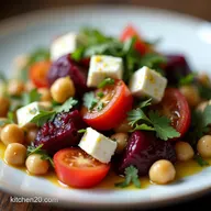 JewelToned Beet Chickpea and Feta Salad Recipe