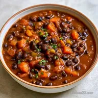 Black Bean Crockpot Soup for 8 Servings