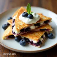 Easy Blueberry Breakfast Quesadilla Recipe Crispy Quick