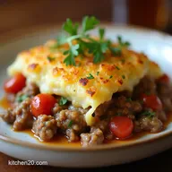 Hearty Savory Cabbage Beef Bake with Crispy Potato Topping