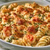 Cheesy Crab Pasta Casserole for 6