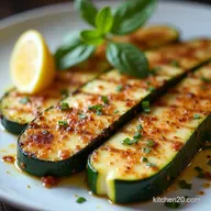 Golden Griddled Cheesy Garlic Zucchini Steaks Recipe