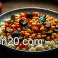 Easy Chickpea Ratatouille with Fluffy Couscous: A Warm, Comforting Delight