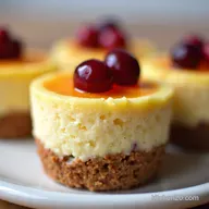 Foolproof Cranberry Orange Mini Cheesecakes with Gingersnap Crust