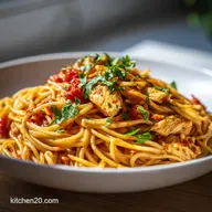 Chicken Spaghetti Recipe: Silky and Tangy