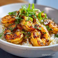 Creamy Garlic Butter Shrimp Bowl with Herb Rice