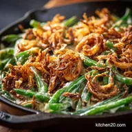 Creamy Green Bean Casserole: Scratch Recipe with Homemade Crispy Shallots