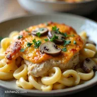 The Ultimate Shortcut Rotisserie Chicken Tetrazzini Bake