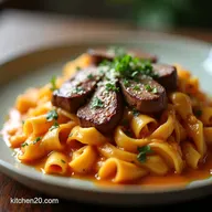 Smoky Creamy Paprika Steak Pasta Ready in 40 Mins