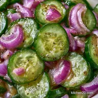 Vinegar Cucumbers Salad for 10 Servings
