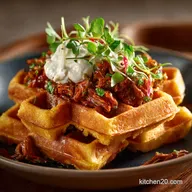 Stop the Soggy Bowls Crispy Cornbread Waffles with Smoky Chili