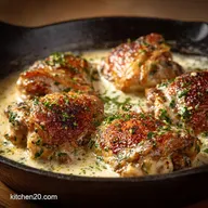 Creamy Garlic Chicken Thighs PubGrub Luxury in 40 Minutes