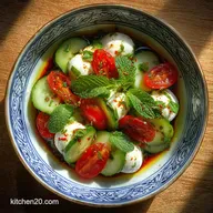 Cucumber Mozzarella Salad Recipe in 10 Minutes