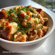Crockpot Turkey Stuffing Casserole: Tender