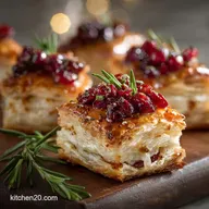 Baked Cranberry Brie Bites: Easy Puff Pastry Holiday Appetizer