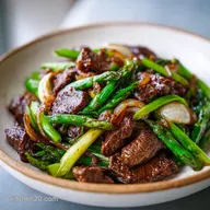 Easy Chinese Beef and Onion StirFry Recipe with Ginger for 4