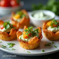 Elevated Veggie Cups with Classic Herby Vegetable Dip