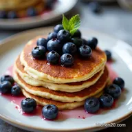 Fluffy Morning Glory Blueberry Greek Yogurt Pancakes Recipe