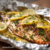Foil Baked Trout Recipe: Zesty Lemon Herb Fish, Ready in 30 Mins.