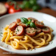 French Onion Sausage Pasta Is OnePot Wonder